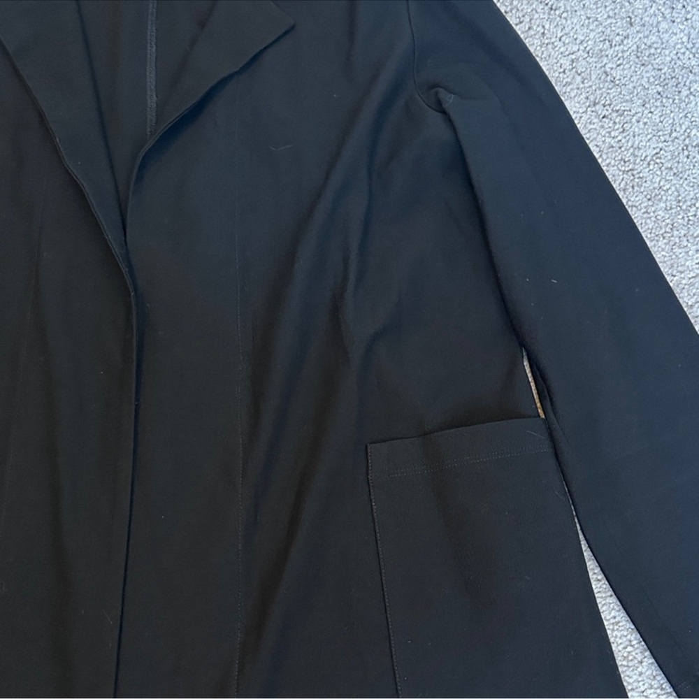 Eileen Fisher Classic Black Open Front Blazer - Picture 5 of 8